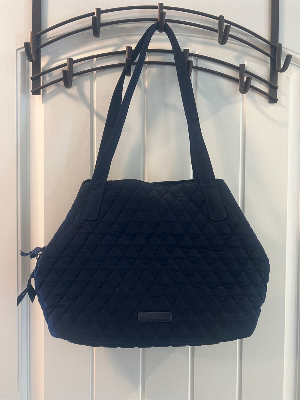 Vera Bradley Navy Quilted Tote Bag
